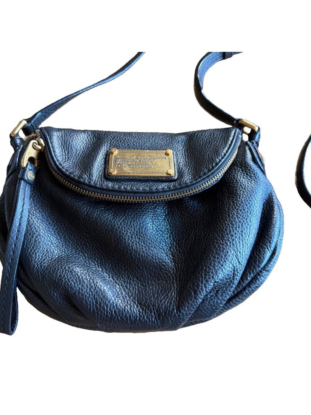MARC BY MARC JACOBS Classic Q NATASHA Black Crossbody Shoulder Bag Cow leather
